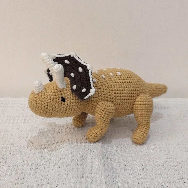 Peluche Crochet Dinosaure - Tricératops - vue 2