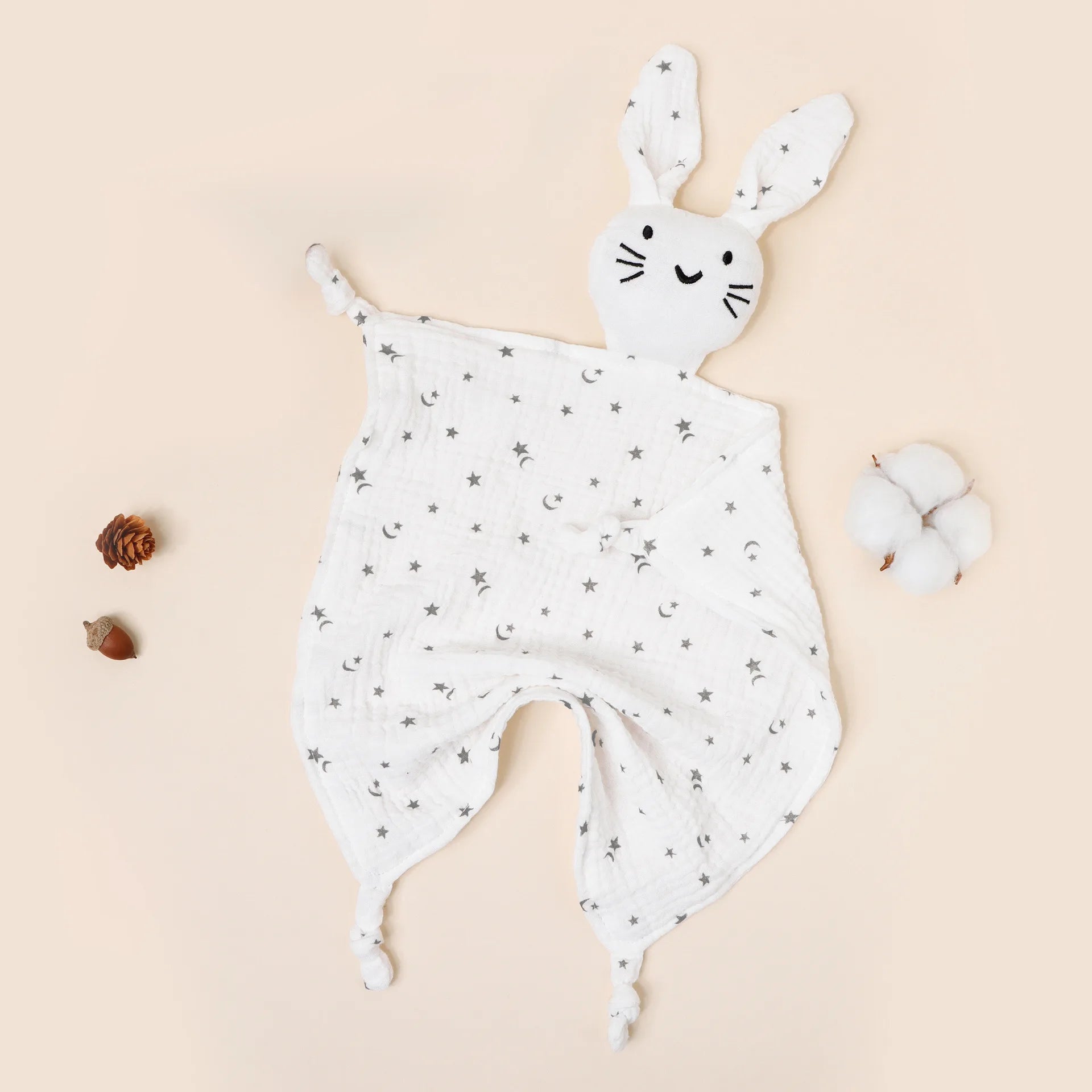 Doudou Lange Lapin - Motifs Nuit - vue 3