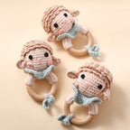 Hochet Bois + Peluche - Mouton - vue 2