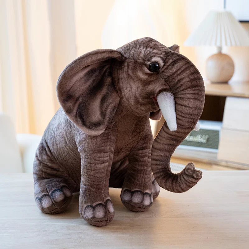 Doudou Éléphant Réaliste Assis - vue 7
