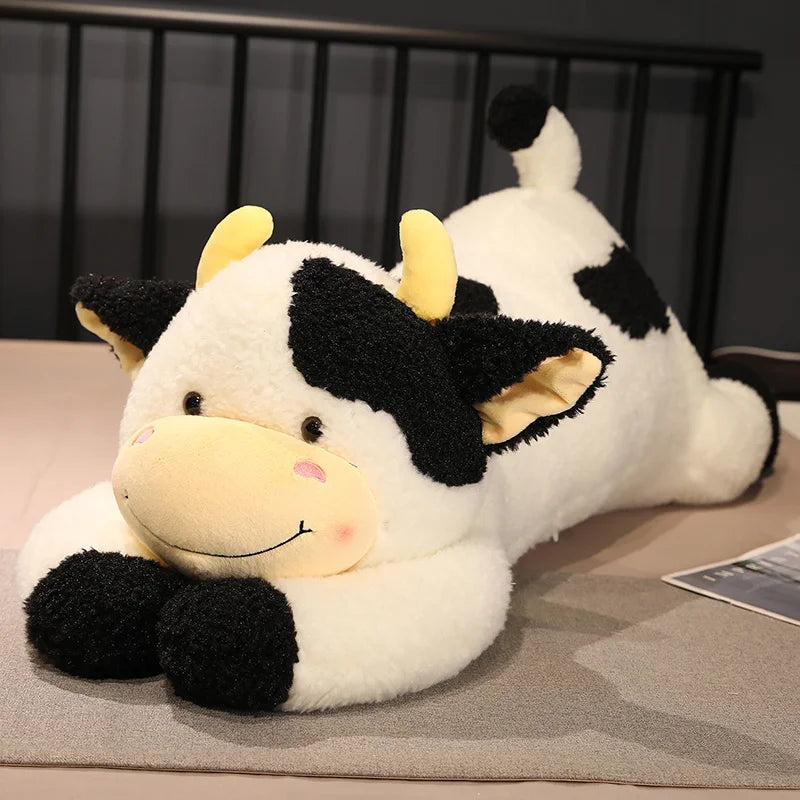 Grosse Vache Noir et Blanc en Peluche - vue 2