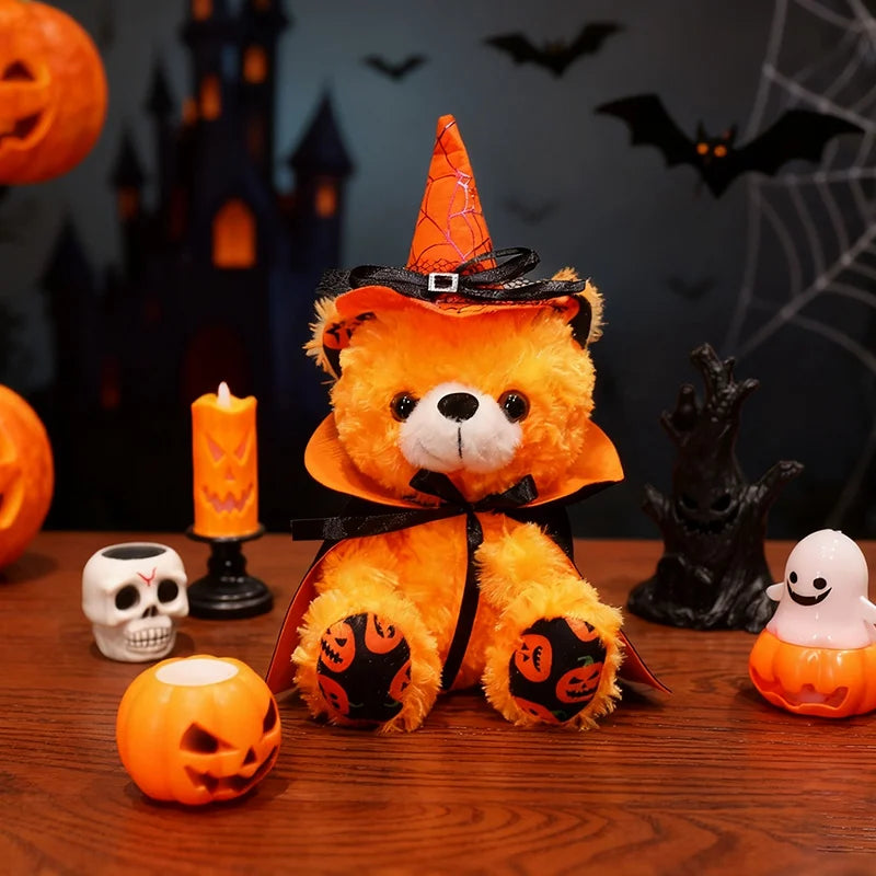 Peluche Ours Orange pour Halloween - vue 2
