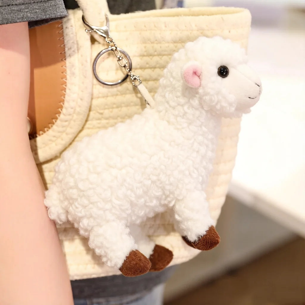 Pendentif Mouton Blanc en Peluche - vue 2