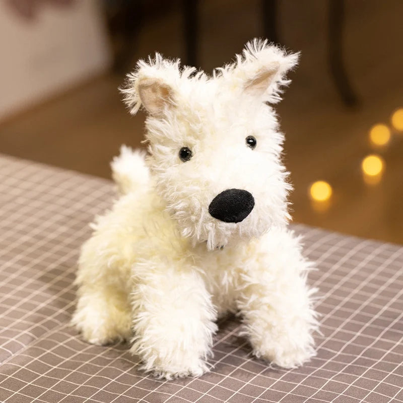 Peluche Chien Terrier Blanc - vue 2