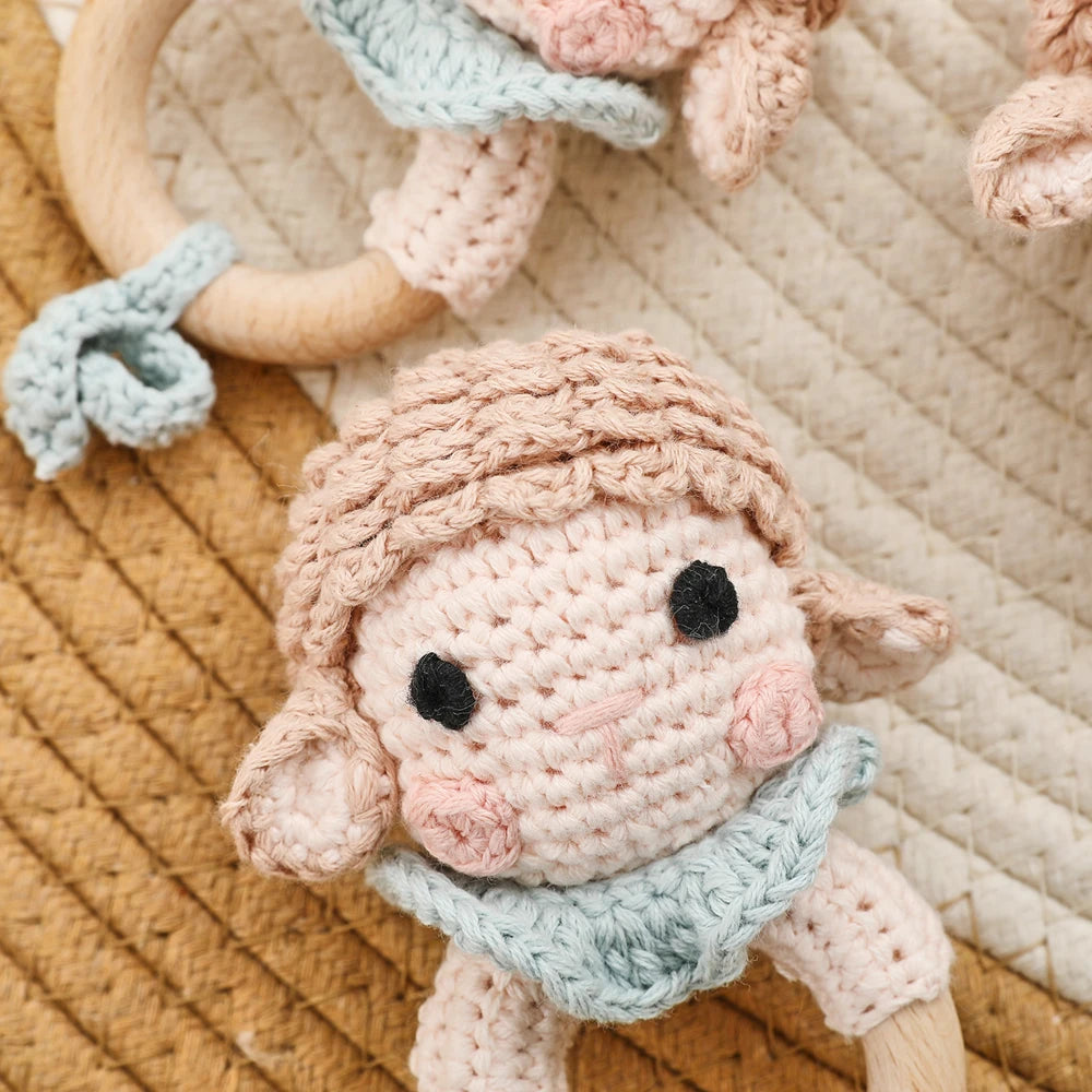 Hochet Bois + Peluche - Mouton - vue 6