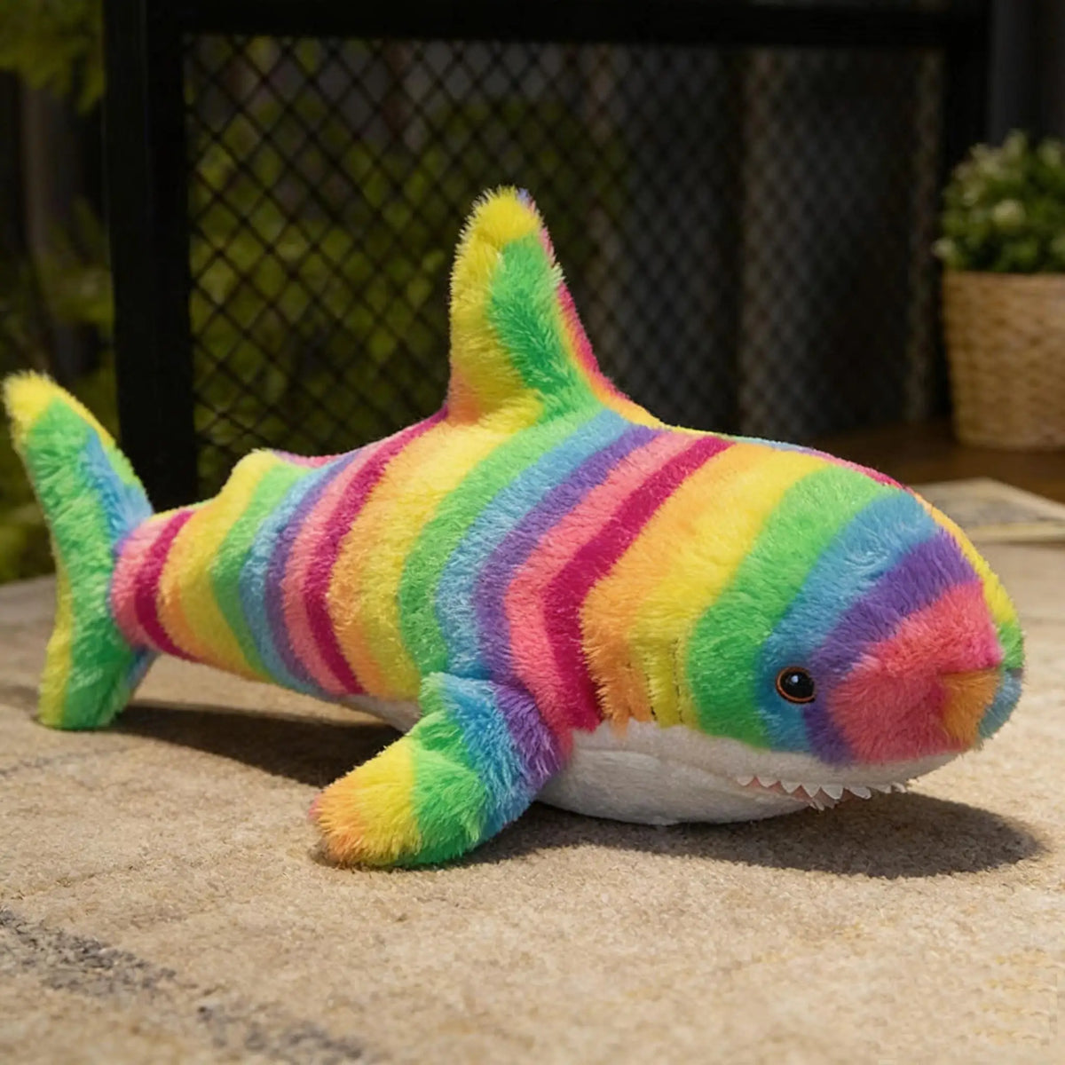 Peluche Requin Arc en Ciel - 40cm - vue 2