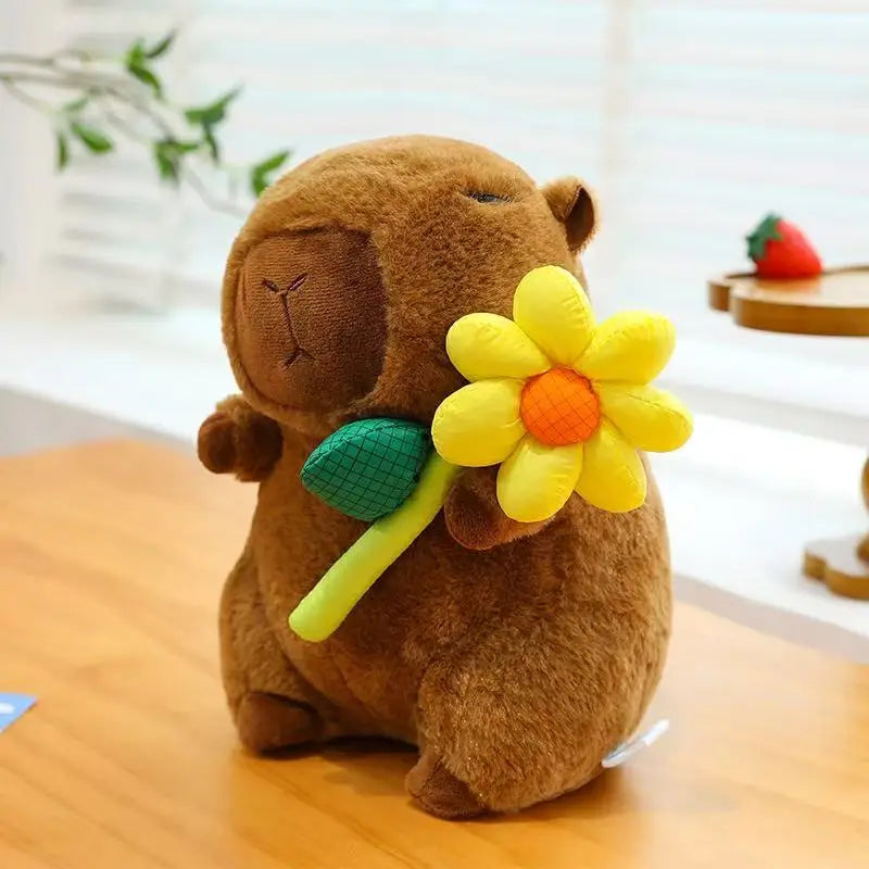 Peluche Capybara avec une Fleur - 25cm - vue 5