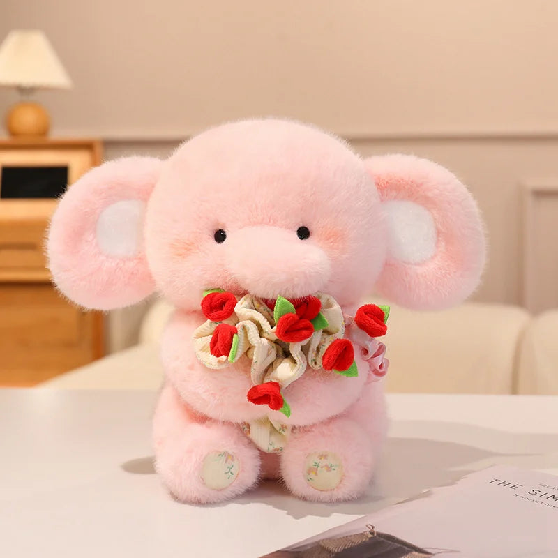 Peluche Éléphant avec Bouquet de Rose - vue 5