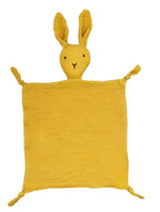 Doudou Lapin en Mousseline de Coton - Jaune - vue 2