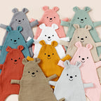 Doudou Plat Ourson en Coton - Multiples Couleurs - vue 3