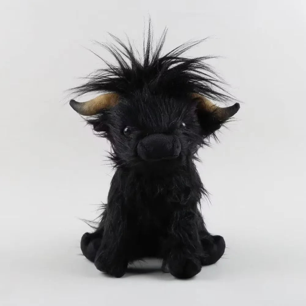 Vache Highland Noir Peluche - vue 2