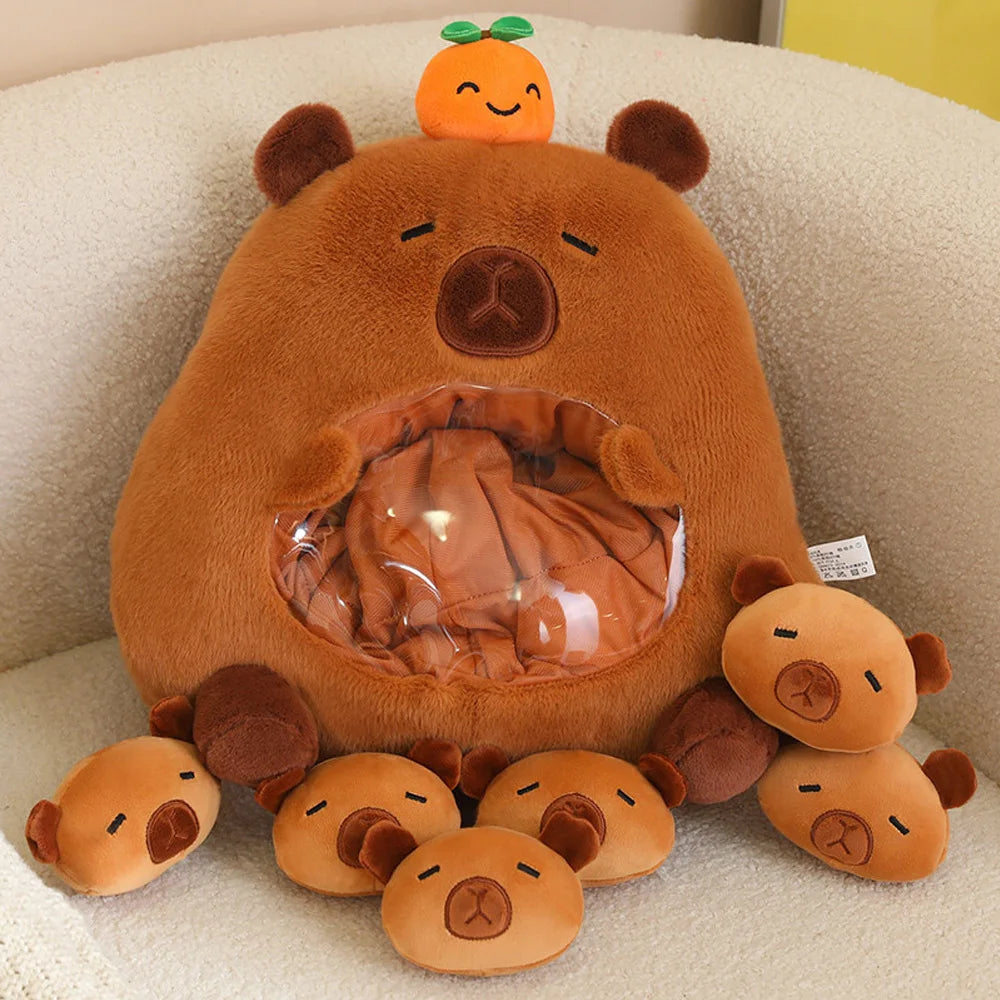 Capybara avec Bébé en Peluche - vue 2
