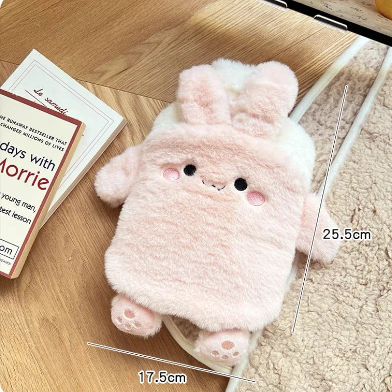 Peluche Lapin Bouillotte Rose - vue 2