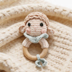 Hochet Bois + Peluche - Mouton - vue 3