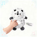 Hochet en Peluche Noir et Blanc - Lion - vue 2