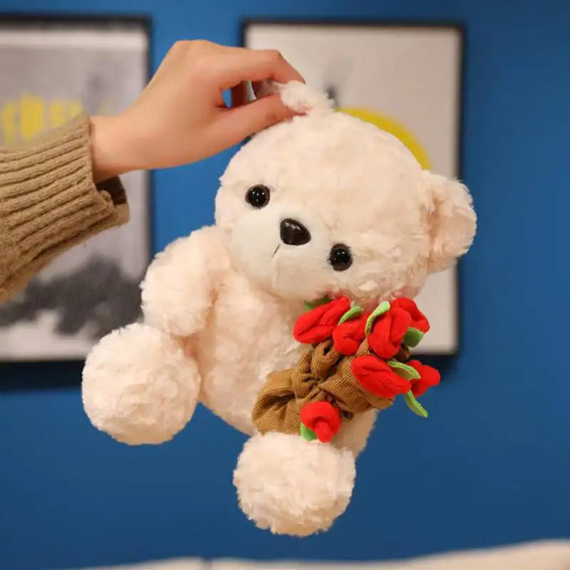 Nounours avec Bouquet de Fleurs - vue 3