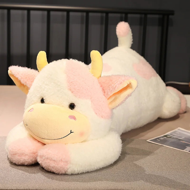 Peluche Vache Géante Rose et Blanche - vue 2