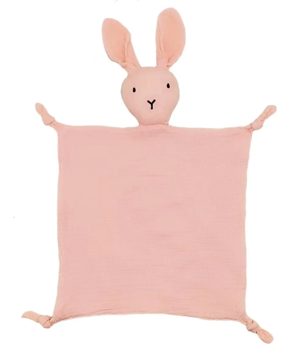 Doudou en Mousseline de Coton de Lapin - Rose - vue 2