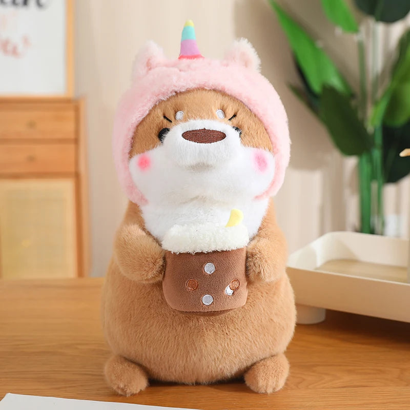 Peluche Loutre Beige Déguisé - vue 7
