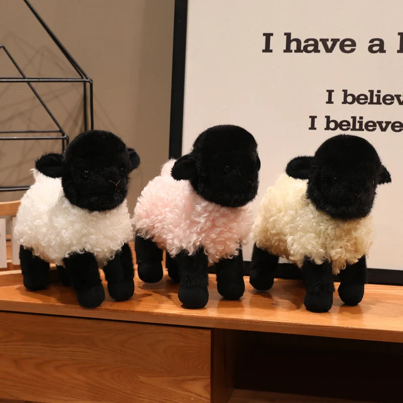 Peluche Agneau Noir avec Fourrure - vue 3