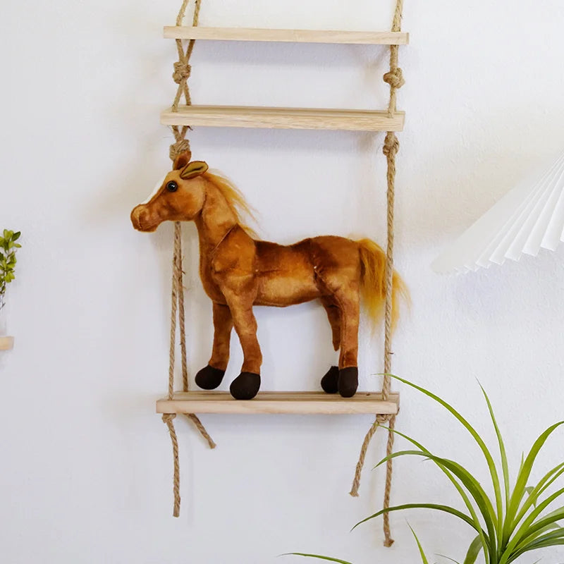 Peluche Cheval Réaliste - 50 Cm - vue 3