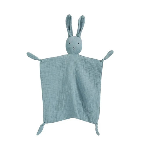 Doudou Lapin Plat - Bleu - vue 2