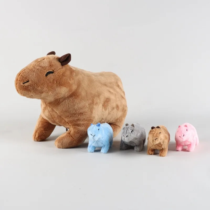 Peluche Capybara Réaliste avec Enfants - vue 3