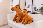 Grand Cheval Marron en Peluche - vue 4