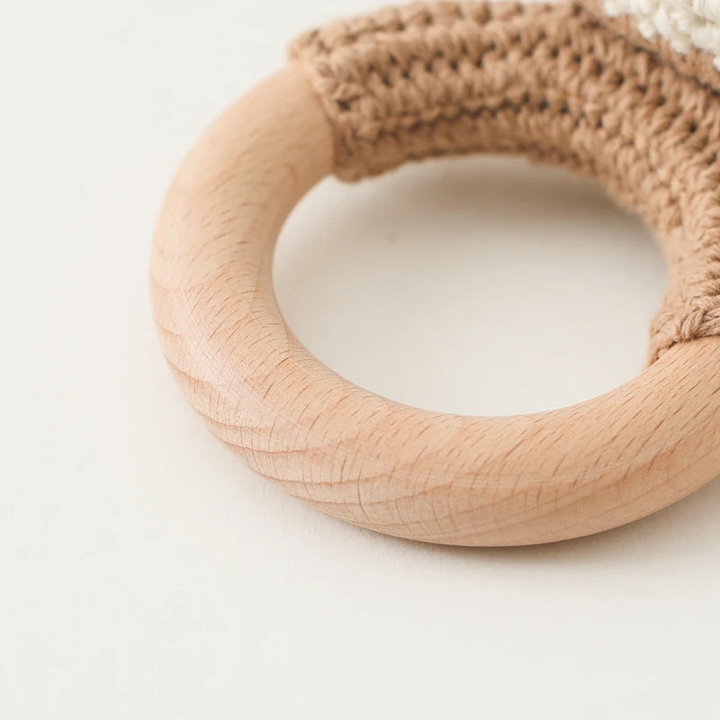 Hochet Chien en Peluche et Bois - vue 5