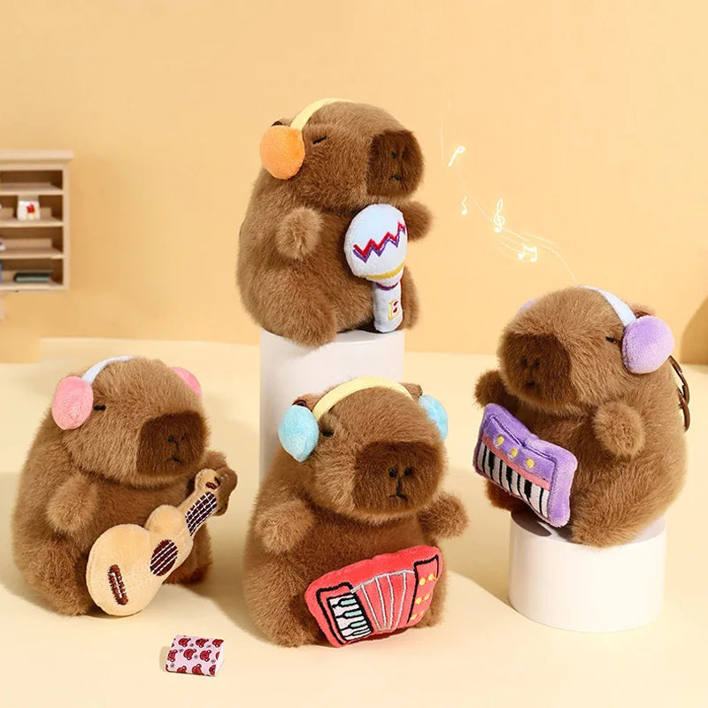 Pendentif Capybara Peluche Musiciens - vue 2