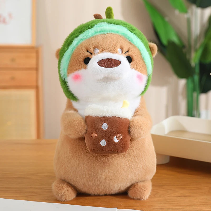 Peluche Loutre Beige Déguisé - vue 3