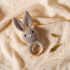 Hochet Peluche et Bois Lapin - Multiples Couleurs - vue 8