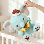 Peluche Éléphant Bleu Menthe Kawaii - vue 4