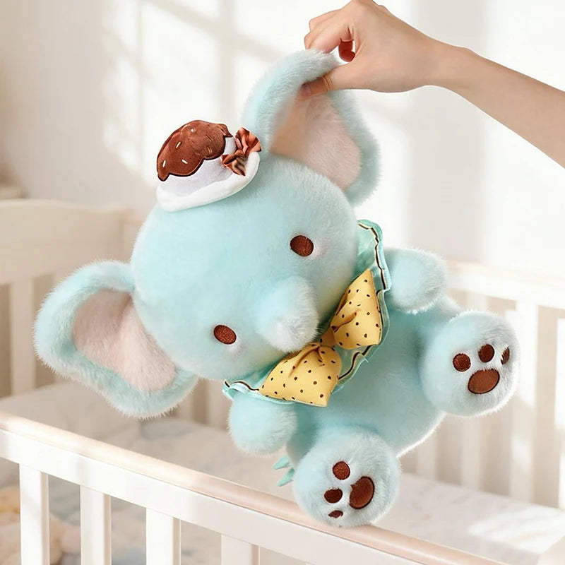 Peluche Éléphant Bleu Menthe Kawaii - vue 4