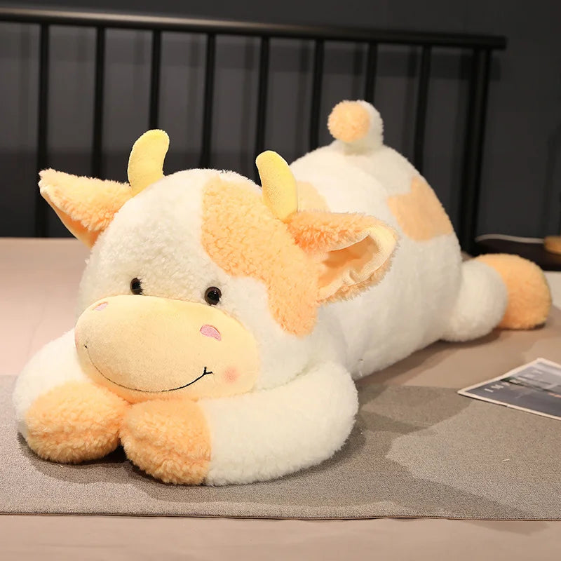 Peluche Vache Coussin Blanc et Jaune - vue 2