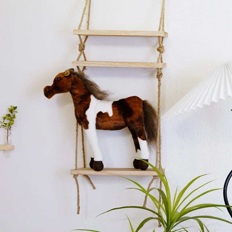 Peluche Cheval Réaliste - 50 Cm - vue 4
