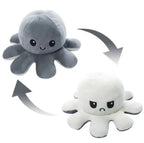Peluche Pieuvre Reversible Blanc /gris - vue 2