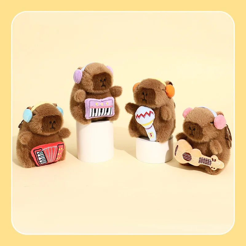 Pendentif Capybara Peluche Musiciens - vue 4