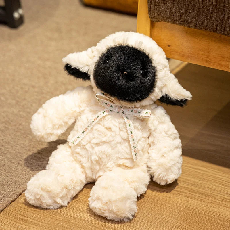 Peluche Petit Agneau Noir et Blanc - vue 2
