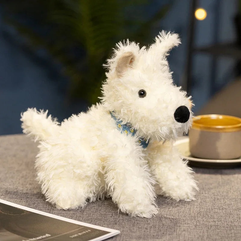 Peluche Chien Terrier Blanc - vue 4