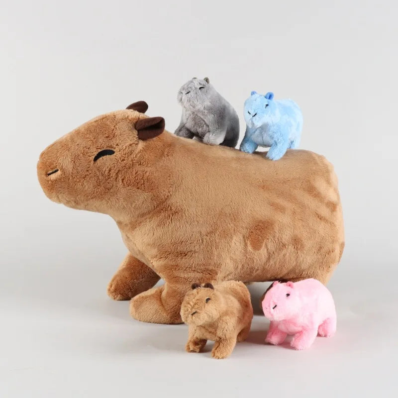 Peluche Capybara Réaliste avec Enfants - vue 2
