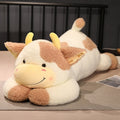 Grande Peluche Vache Marron et Blanche - vue 2