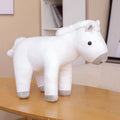 Grand Cheval Blanc en Peluche - vue 2