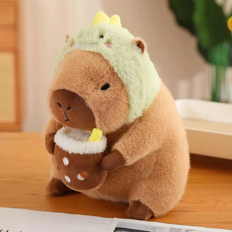 Peluche Capybara Kawaii avec Bonnet - 30 Cm - vue 2