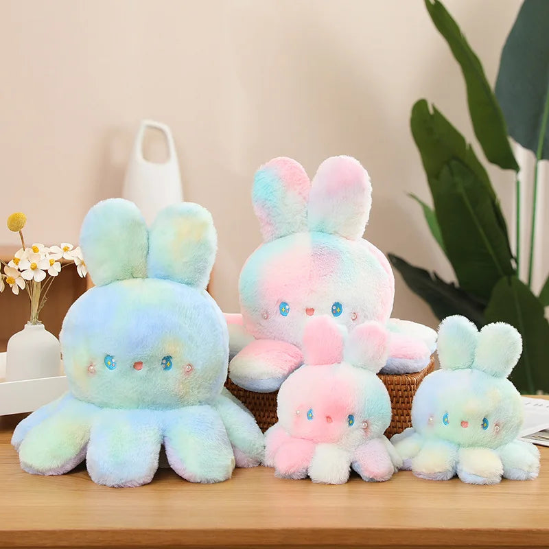 Peluche Pieuvre Reversible Multicolore - vue 2