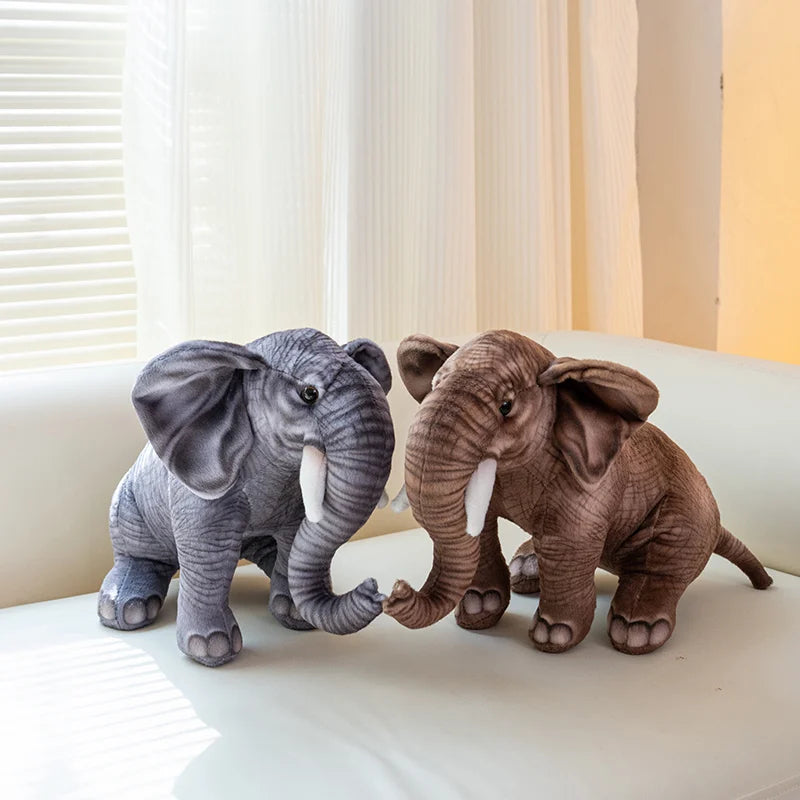 Doudou Éléphant Réaliste Assis - vue 4