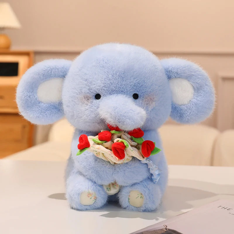 Peluche Éléphant avec Bouquet de Rose - vue 6
