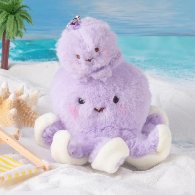 Peluche Pieuvre Maman Bébé - vue 2