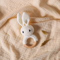 Hochet Peluche et Bois Lapin - Multiples Couleurs - vue 7