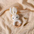 Hochet Peluche et Bois Lapin - Multiples Couleurs - vue 7